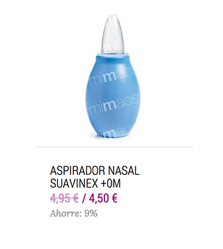 aspirador nasal suavinex para aliviar la congestión nasal