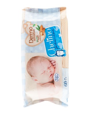 Toallitas chelino dermo sensitive, 60 unidades