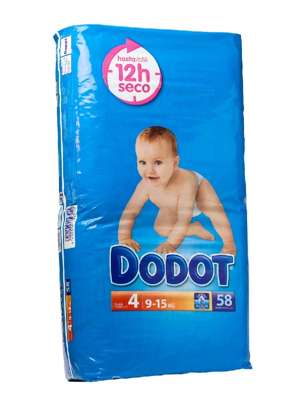 Dodot etapas t4 9-15 kg, 58 unidades