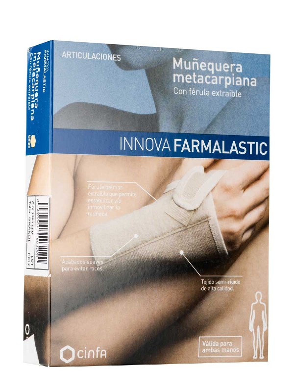 Farmalastic muñequera férula metacarpiana talla mediana 16-18 cm