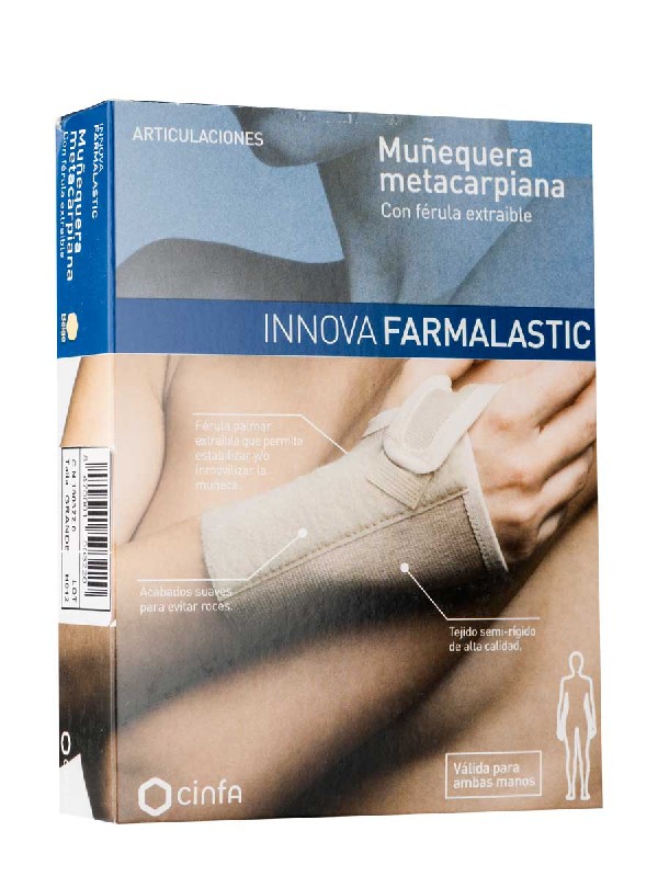 Farmalastic muñequera ferula metacarpiana talla grande, 18-20 cm