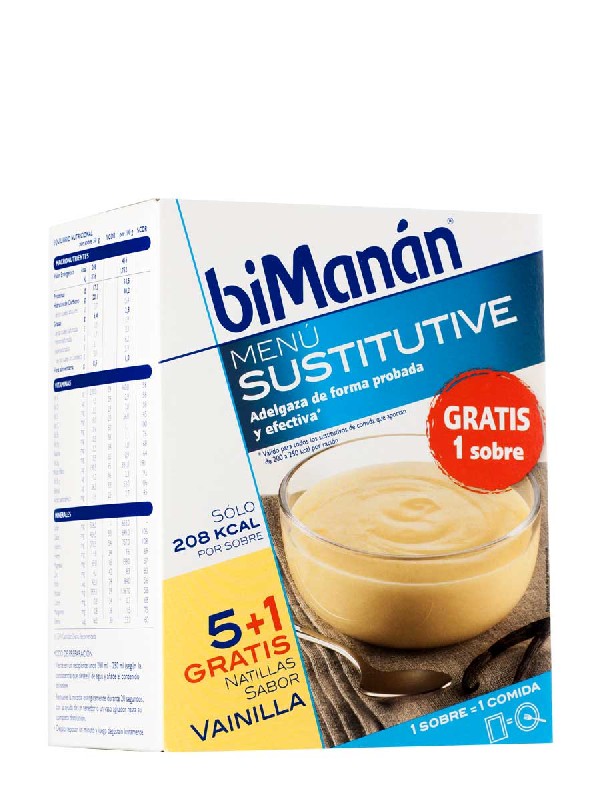 Bimanán natillas vainilla, 5 unidades