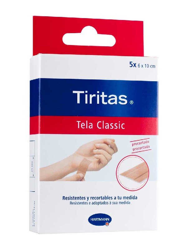 Tiritas classic apósito adhesivo precortado 6 x 10 cm