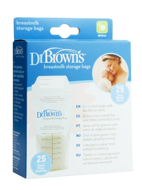 Bolsa para guardar leche materna 25 u dr.brown