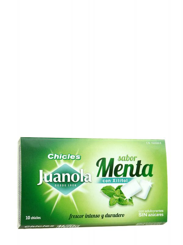 Chicles sabor menta 10 unidades juanola
