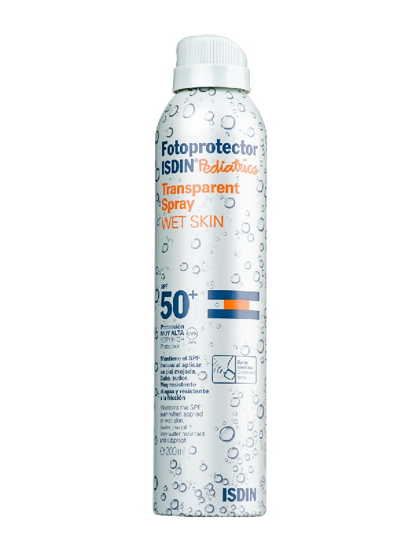 Fotoprotector isdin pediatrics transparente spray wet skin 50+ 250 ml