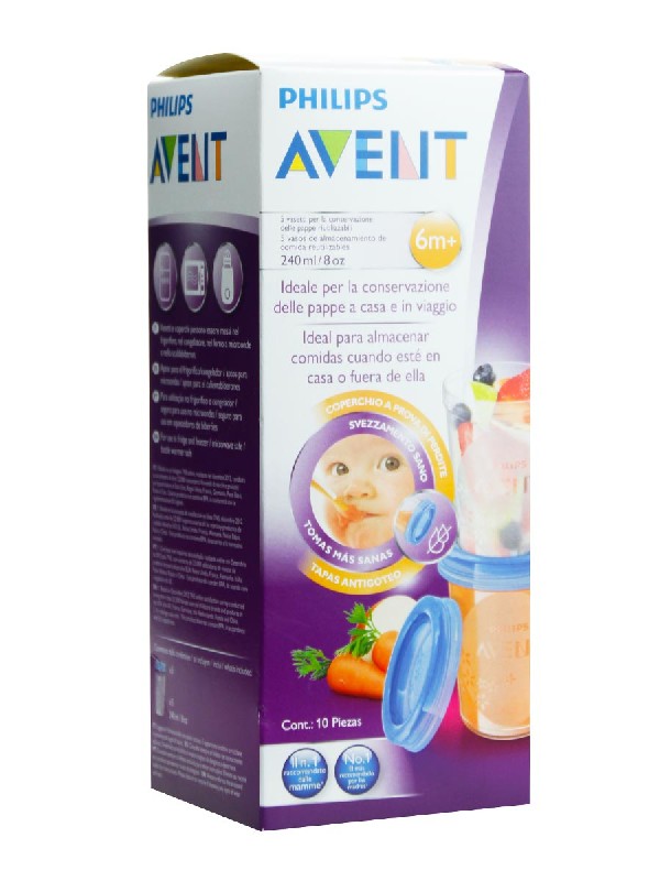 5 vasos 240ml con tapa avent