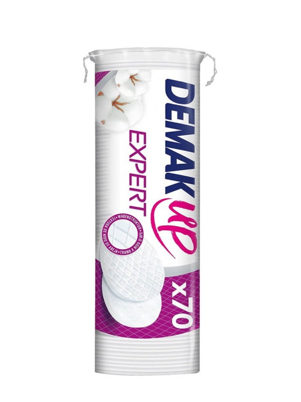 Demak'Up Expert – 670 Dischi Struccanti In Cotone, Formato Rotondo, Texture A Nido D'ape, Non Sbiancati, Rimuovono Trucco E Smalto