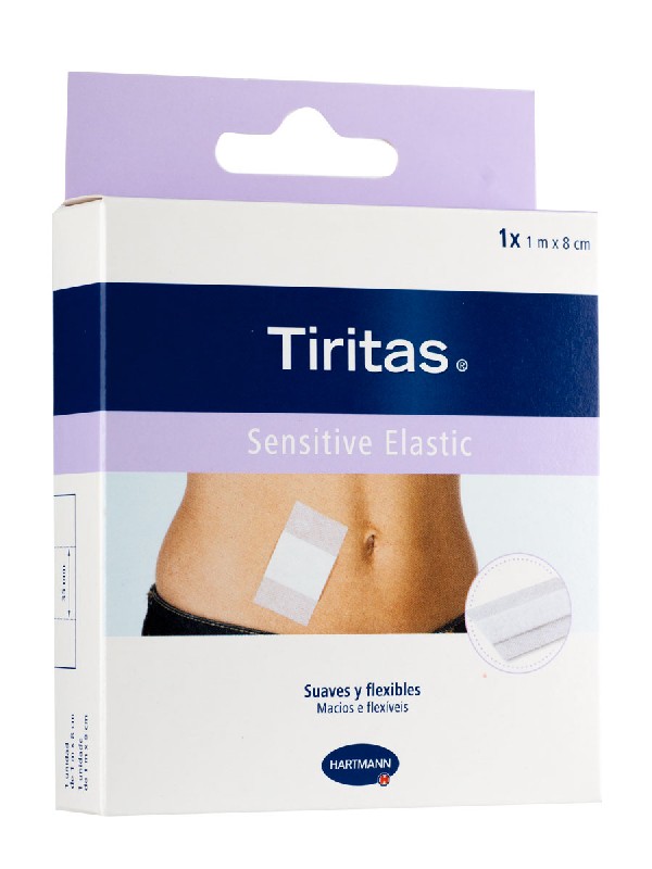 Tiritas sensitive apósito adhesivo 1m x 8cm 10 unidades