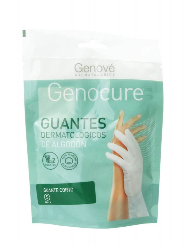 Genové guantes dermatológicos de algodón talla-s. precio en oferta