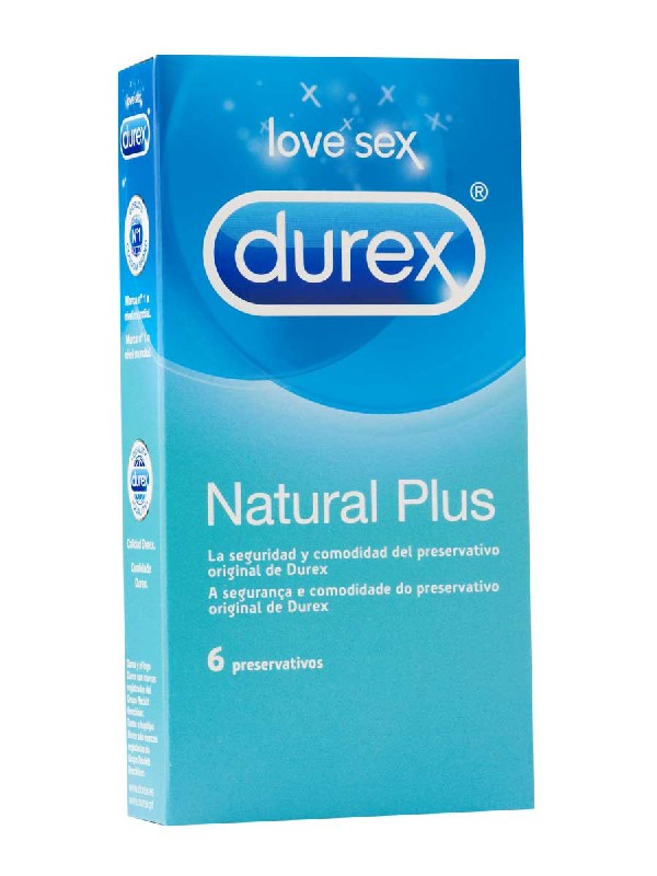 Durex preservativos natural plus easy on 6 unidades