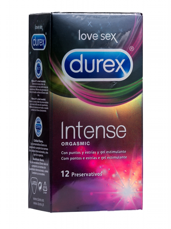 Preservativos durex intense orgasmic 12 unidades.